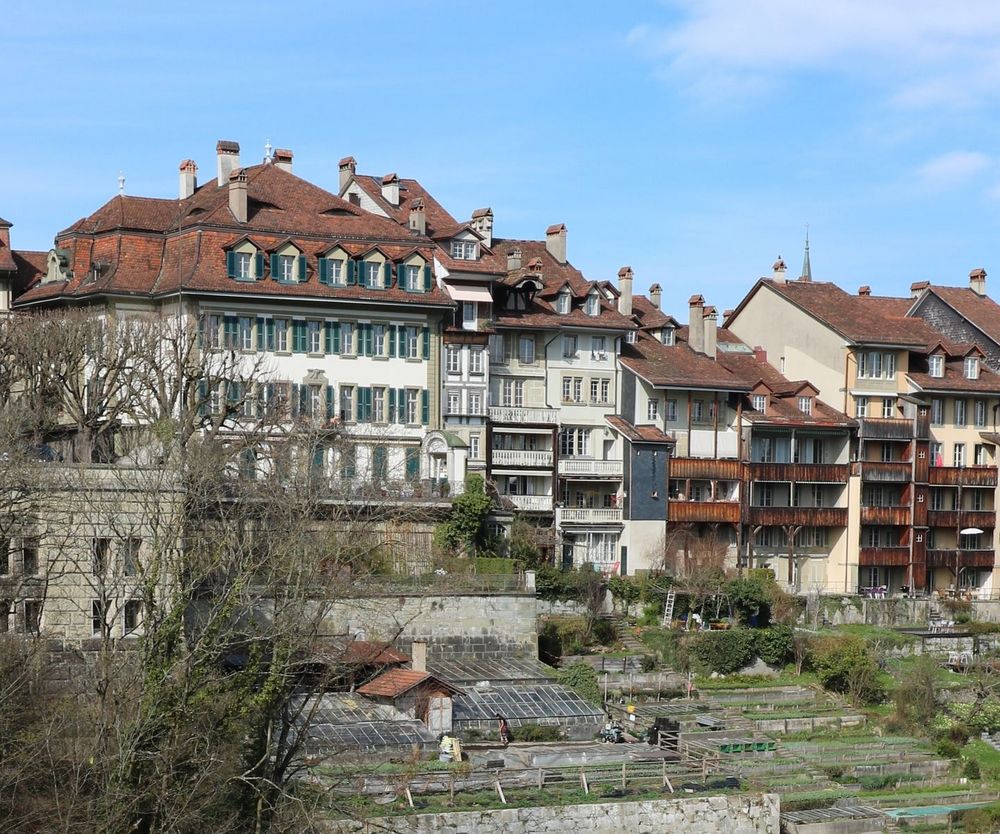 Gebäude an der Herrengasse mit den Hangterrassen