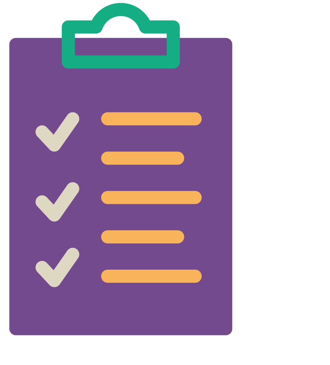 Icon eines Klemmbrettes für Projektbeschrieb