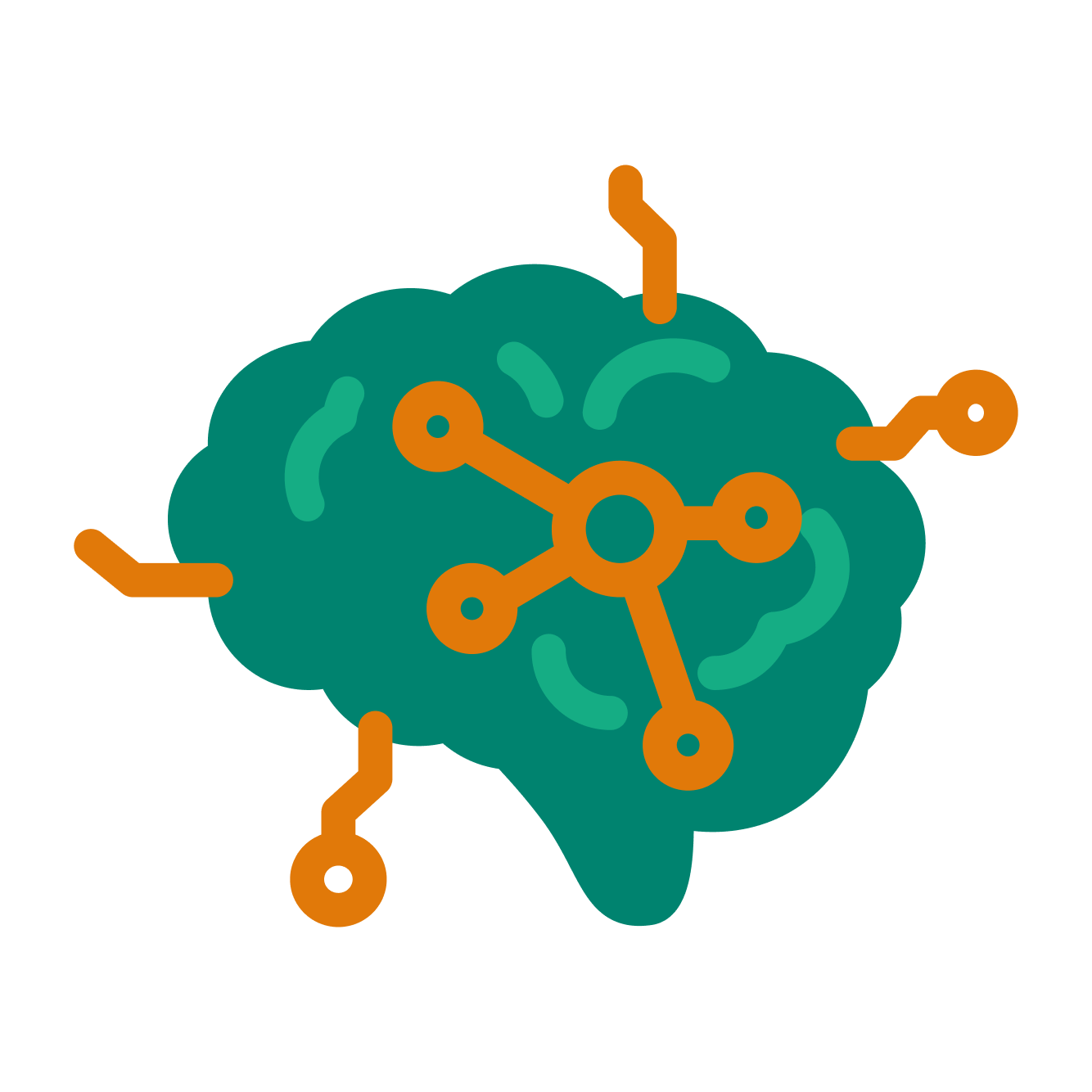Icon Förderbereich Bildung in Form eines Gehirns