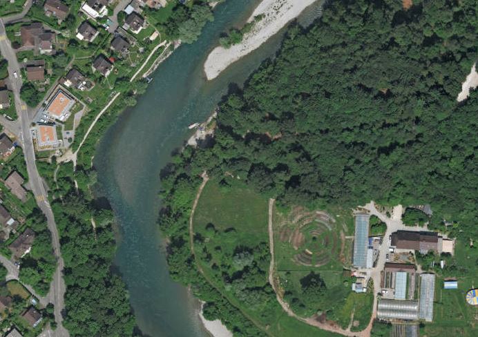 Vogelperspektive der Aare